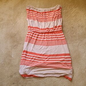 Mossimo Supply Co. Sleeveless Dress in Coral and Cream Stripes